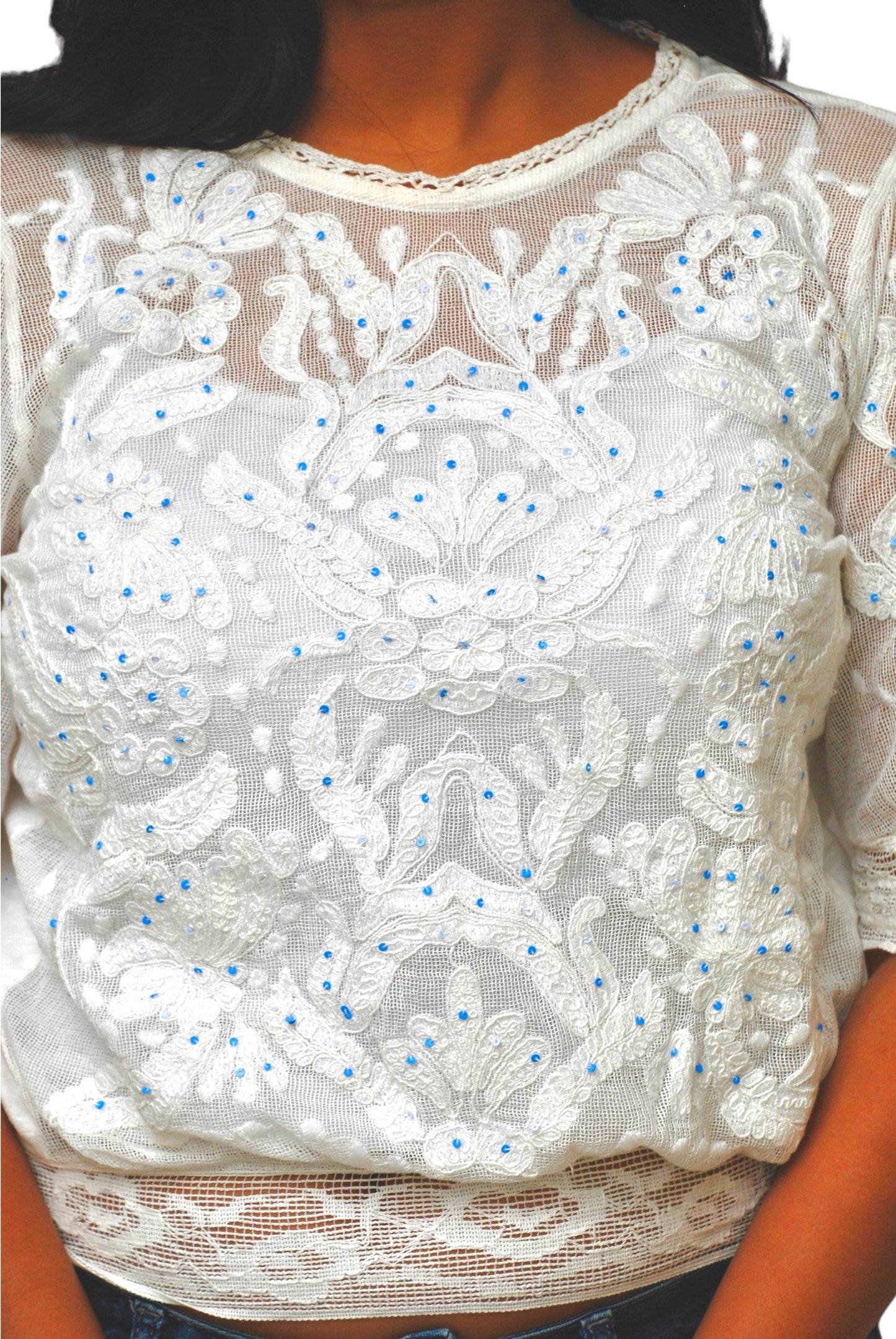 Women Embroidered Women White Top